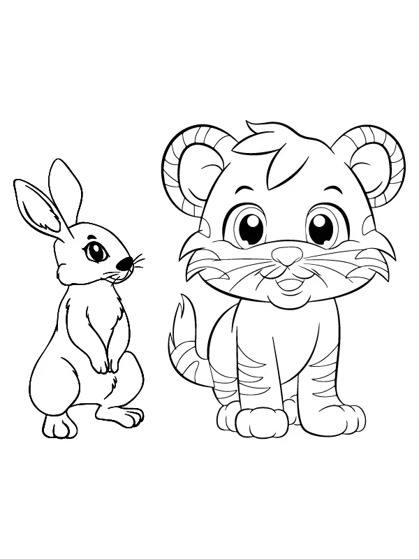 Cute Baby Animals Coloring Pages