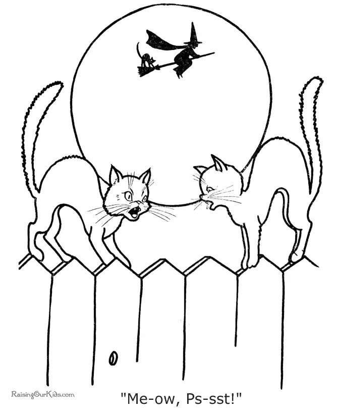 Cute Cat Coloring Pages 13