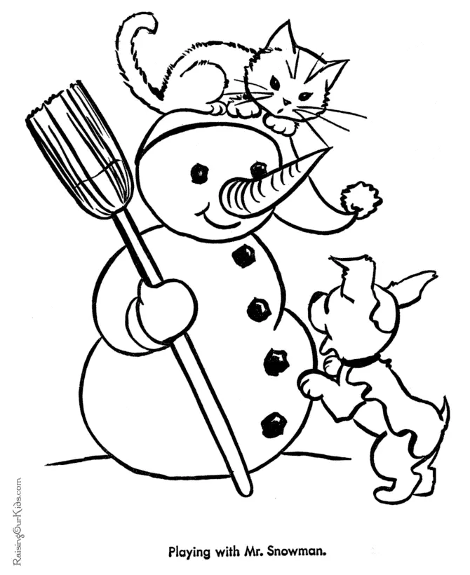 Cute Cat Coloring Pages 16