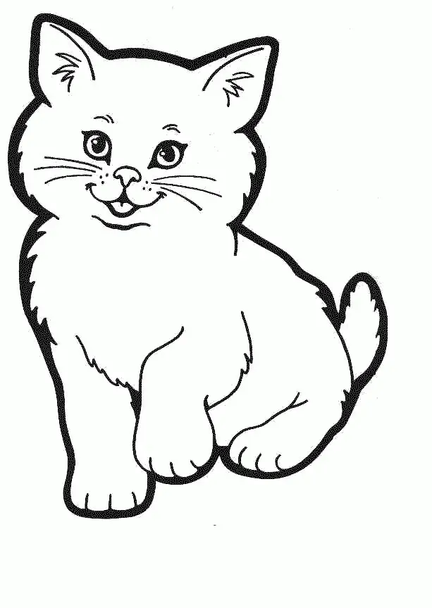 Cute Cat Coloring Pages 23