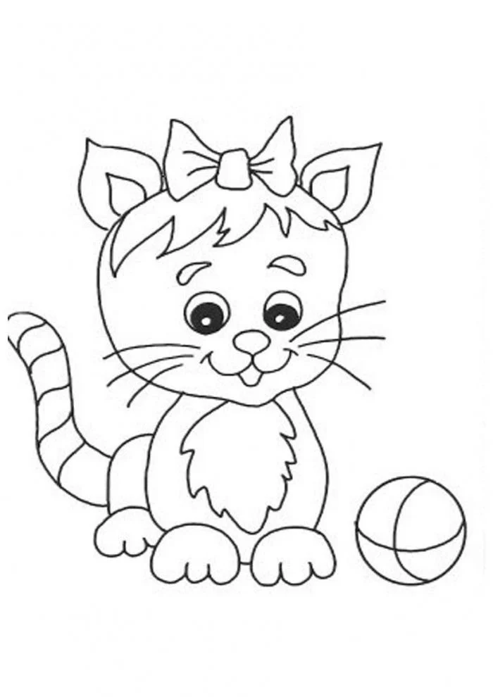 Cute Cat Coloring Pages 35