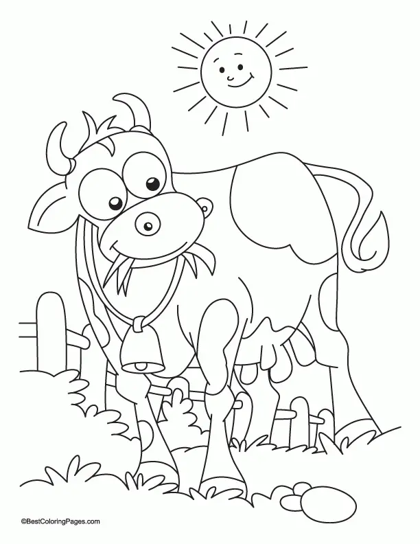 Cute Cow Coloring Pages 32