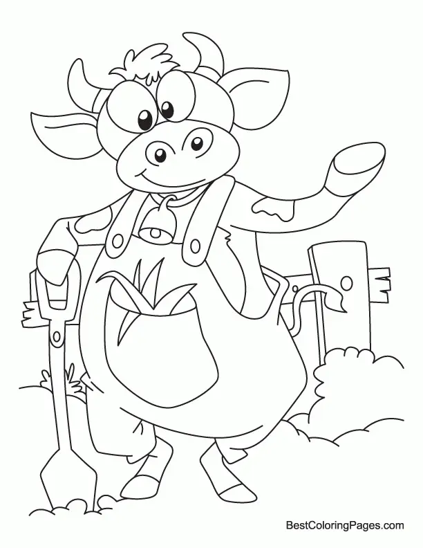 Cute Cow Coloring Pages 48