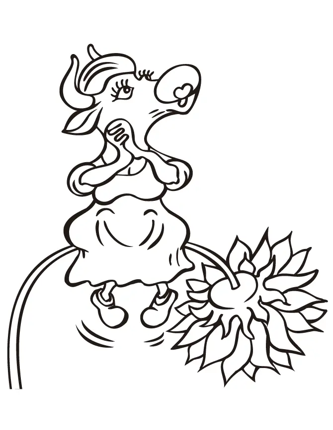 Cute Cow Coloring Pages 49