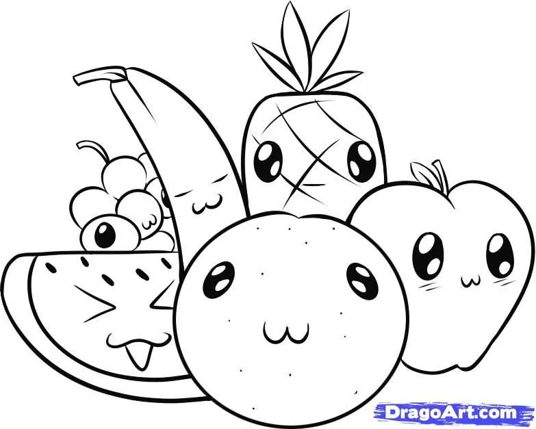 Cute Food Coloring Pages 22