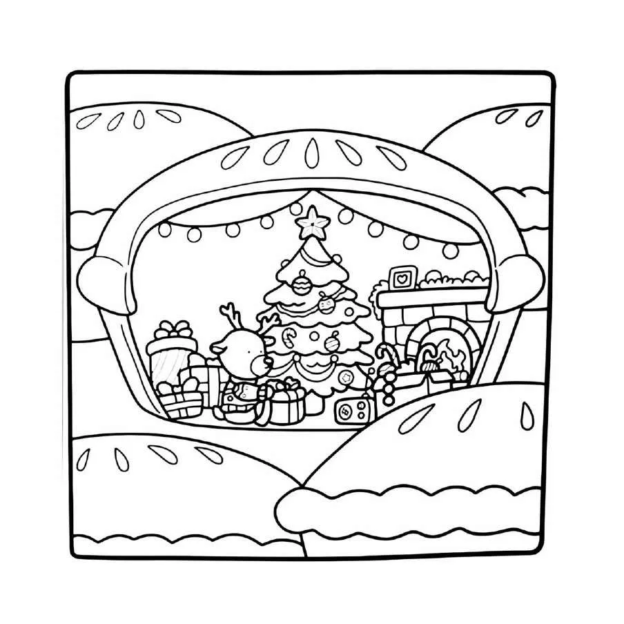 Cute N Cozy Christmas Coloring pages 13