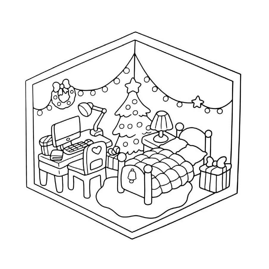 Cute N Cozy Christmas Coloring pages 14