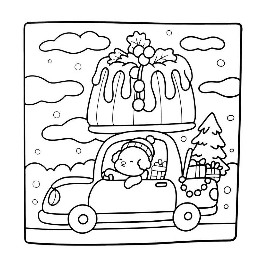 Cute N Cozy Christmas Coloring pages 21