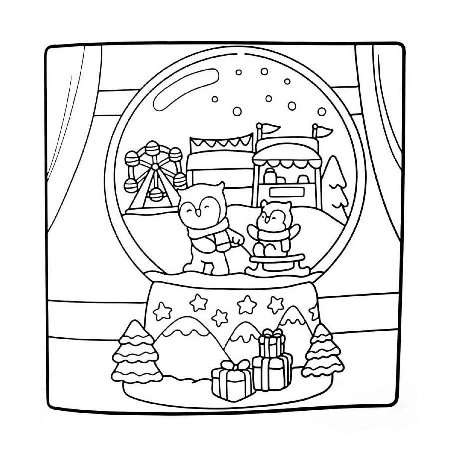 Cute N Cozy Christmas Coloring pages 26