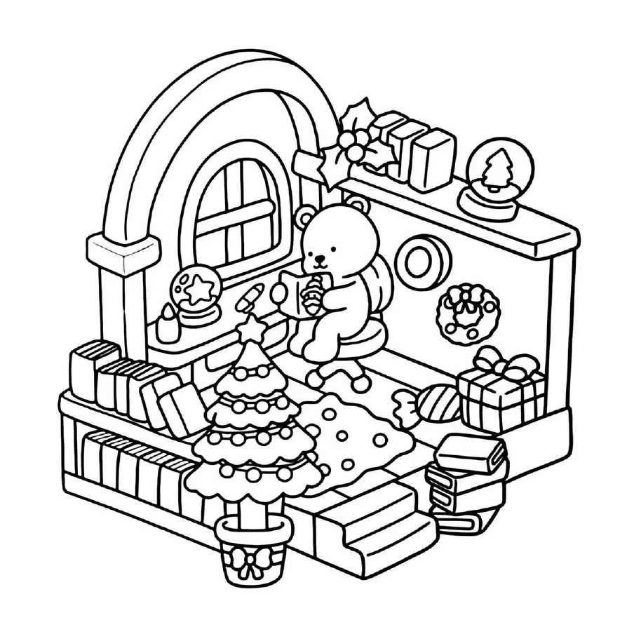 Cute N Cozy Christmas Coloring pages 36