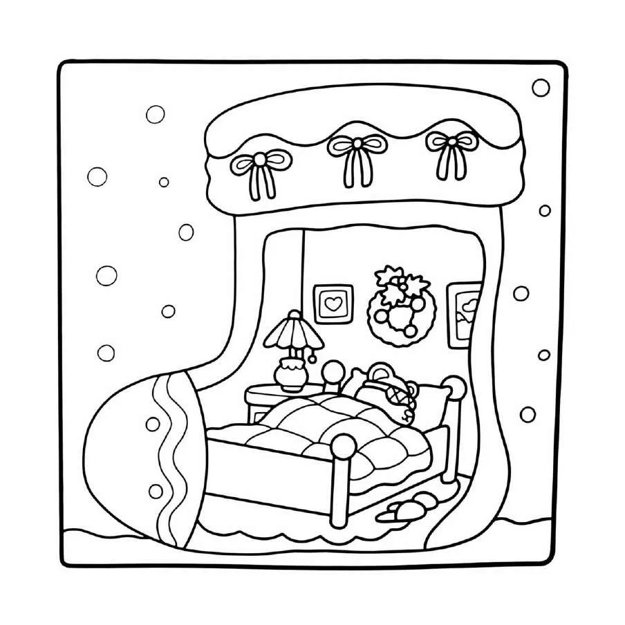 Cute N Cozy Christmas Coloring pages 5