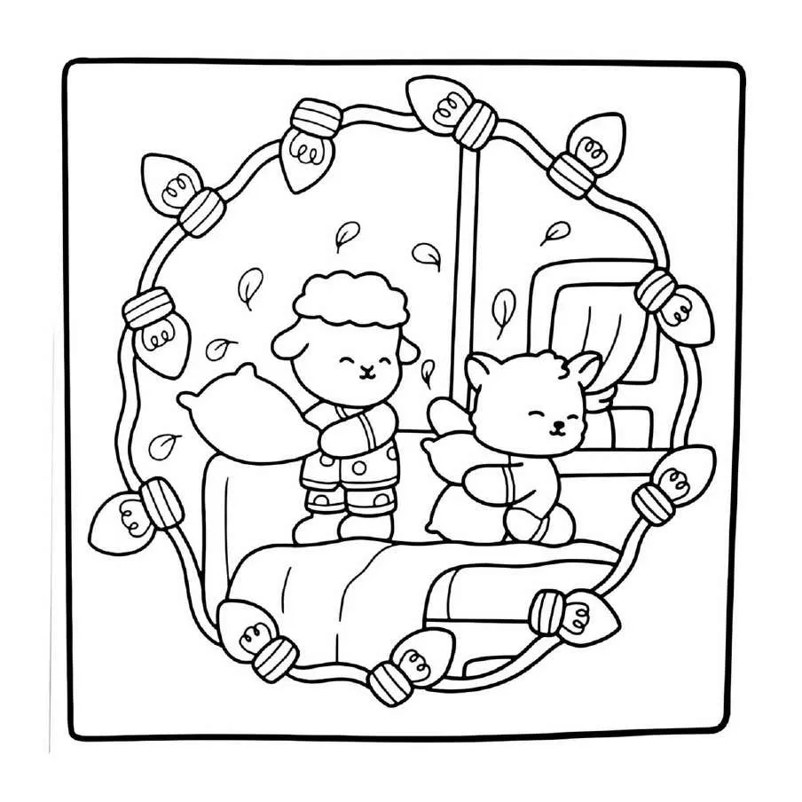 Cute N Cozy Christmas Coloring pages 6