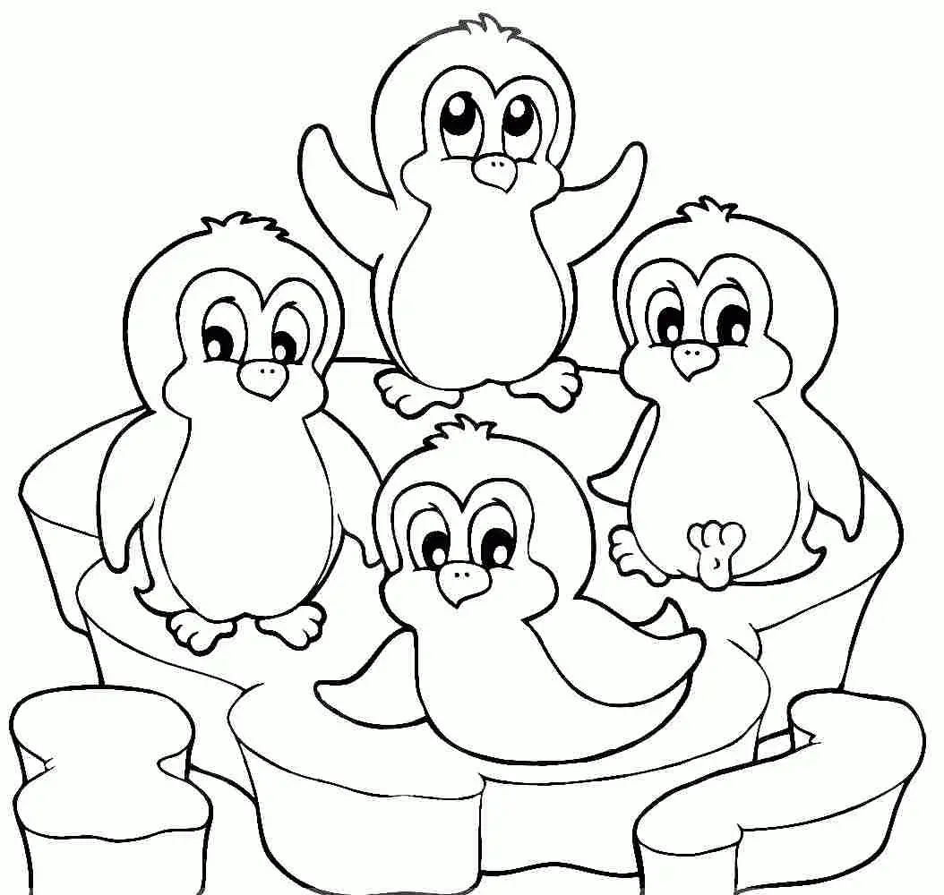 Cute Penguin Coloring Pages 14