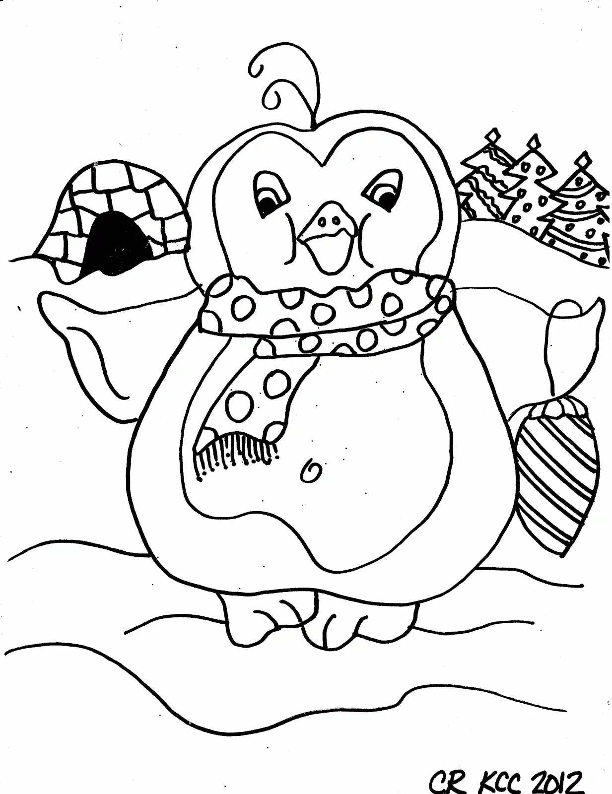 Cute Penguin Coloring Pages 25