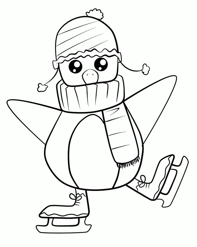 Cute Penguin Coloring Pages 31