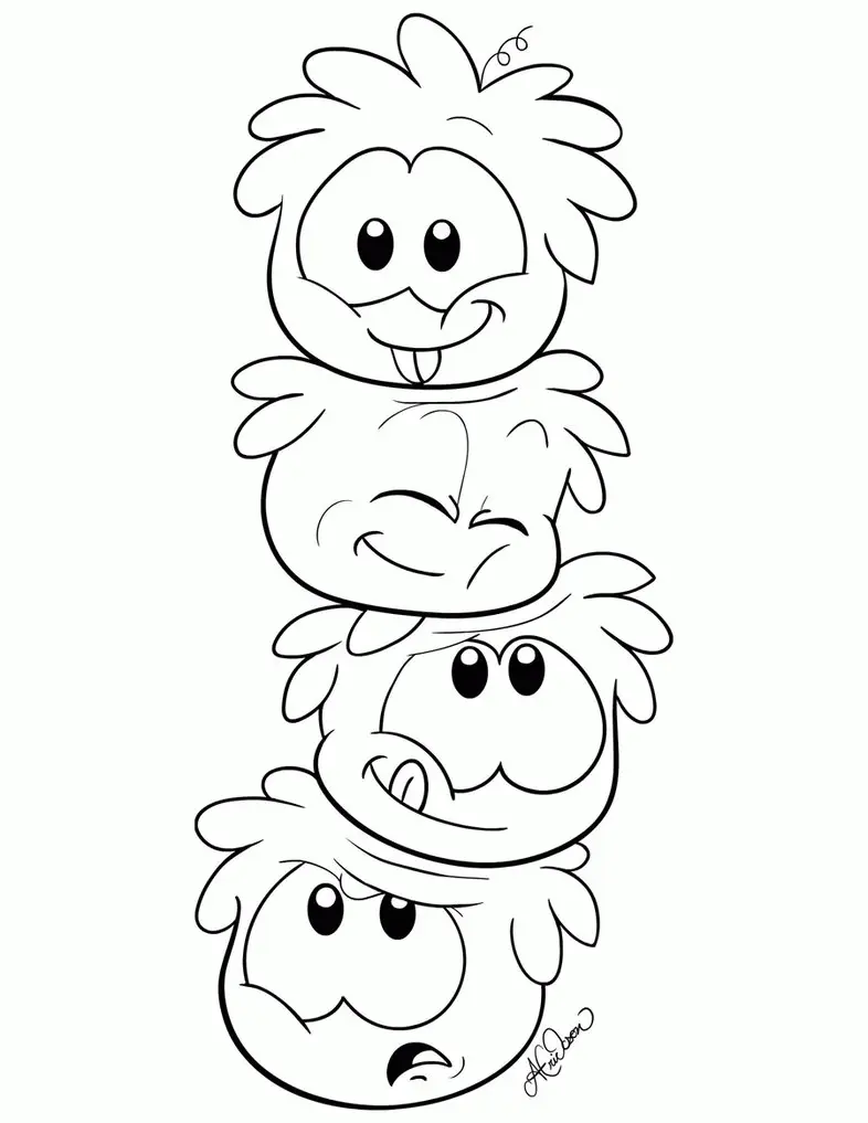 Cute Penguin Coloring Pages