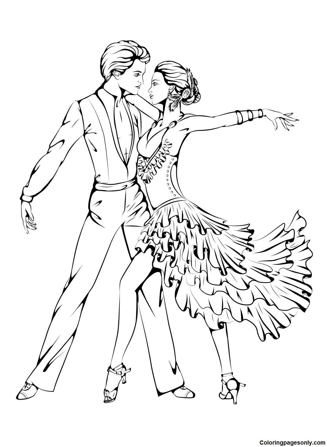 Dancing Coloring Pages 43