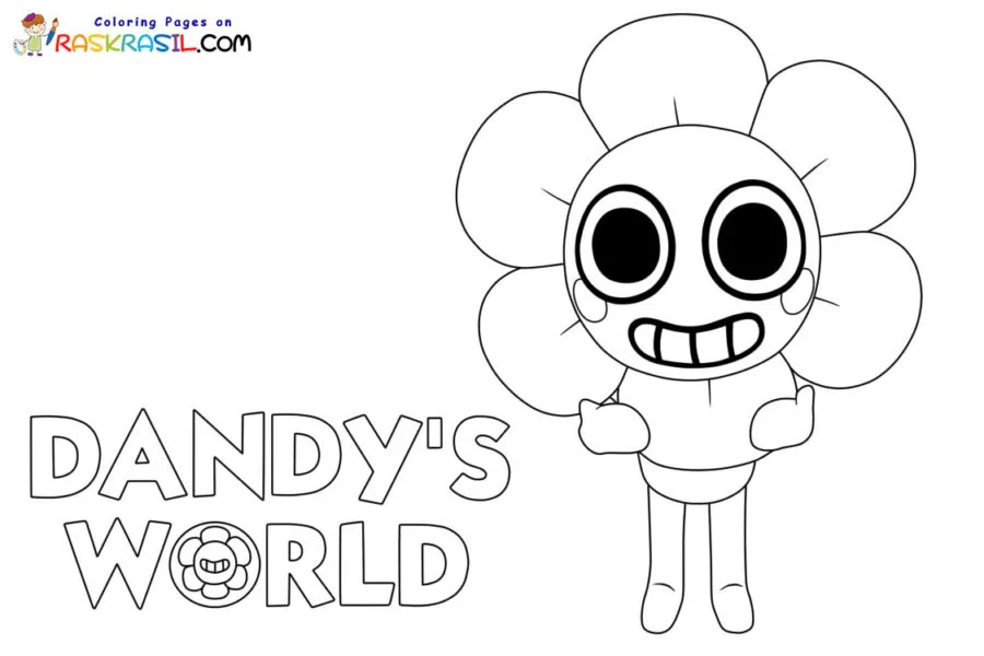 Dandy s World Coloring Pages 1