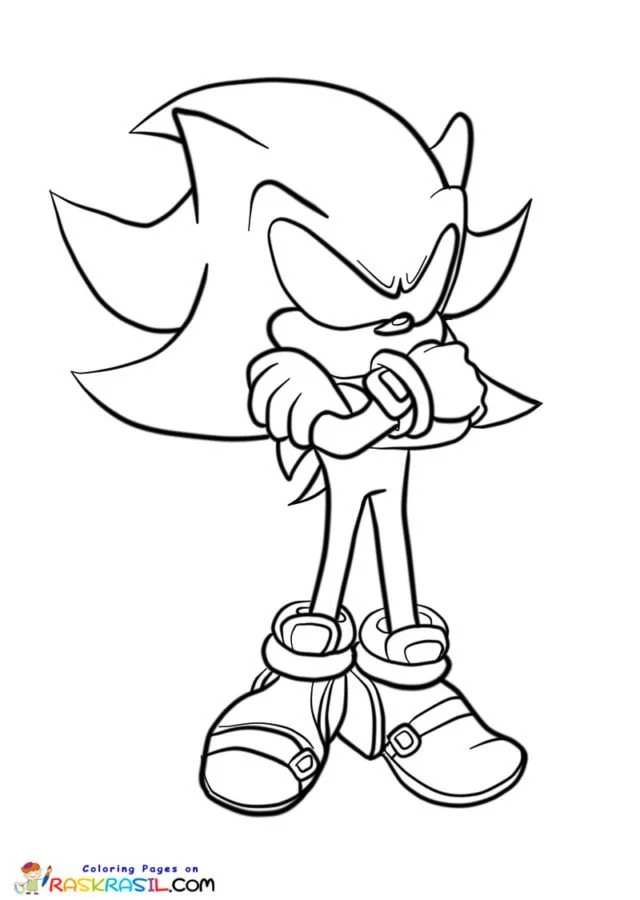 Dark Sonic Coloring Pages 10