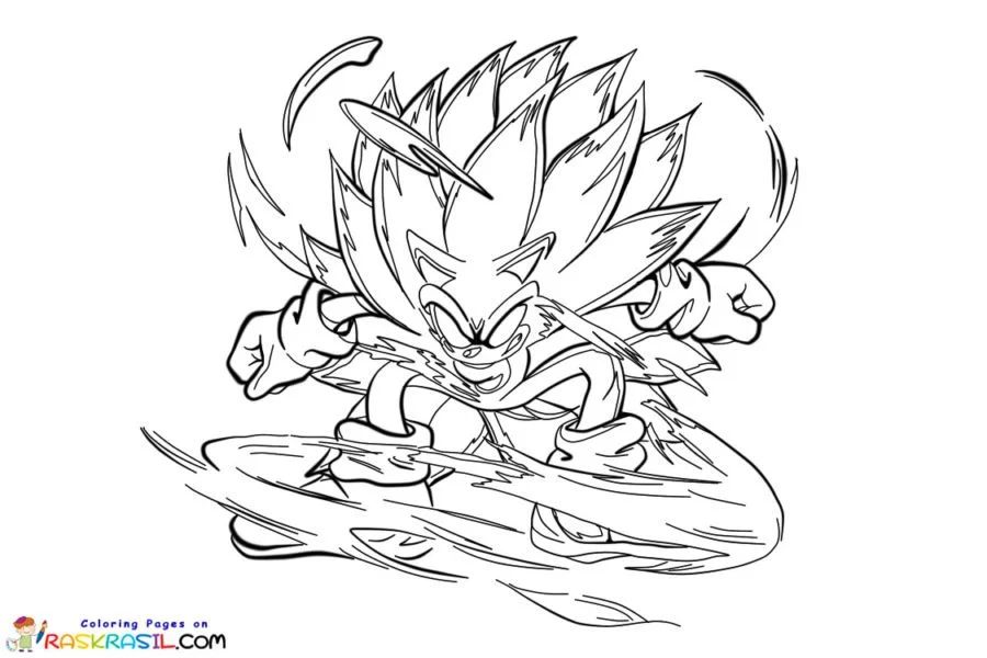 Sonic Oscuro Para Colorear 2