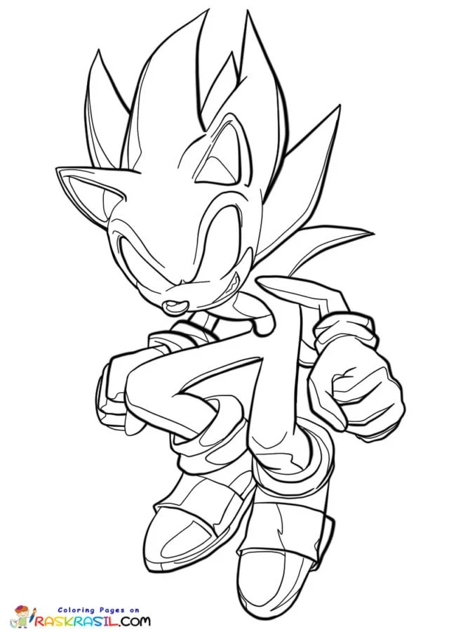 Sonic Sombrio Para Colorir 4