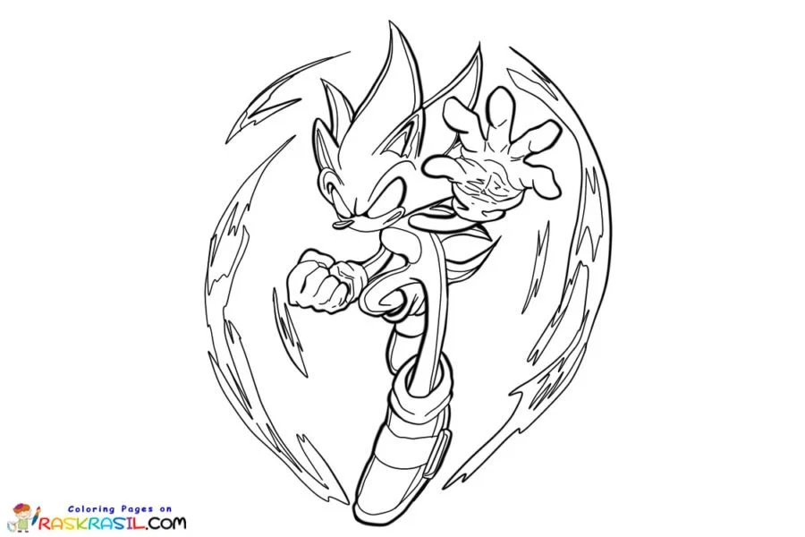 Sonic Sombrio Para Colorir 7