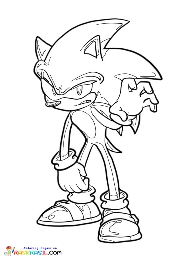 Sonic Sombrio Para Colorir 8