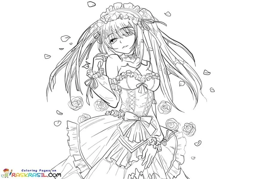 Date A Live Coloring Pages 3