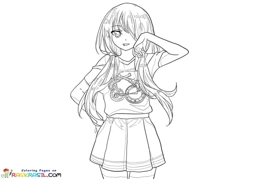 Date A Live Coloring Pages 7