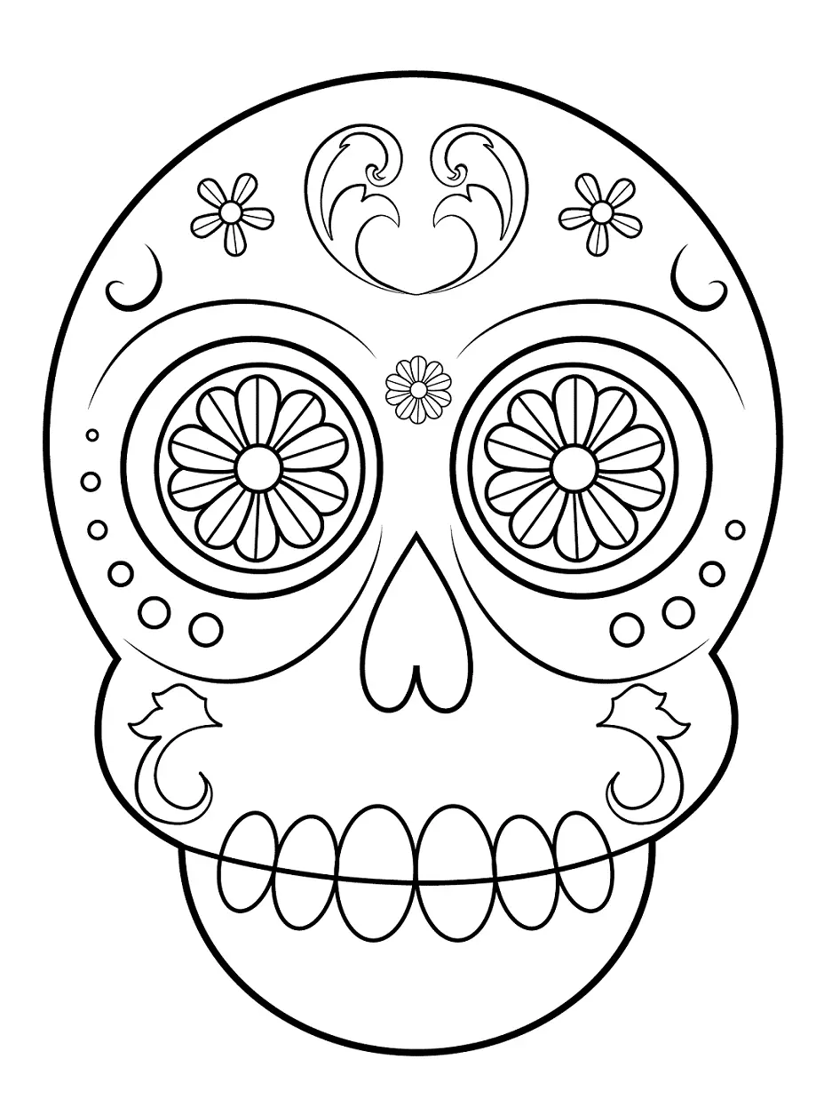 Day Of The Dead Coloring Pages 13