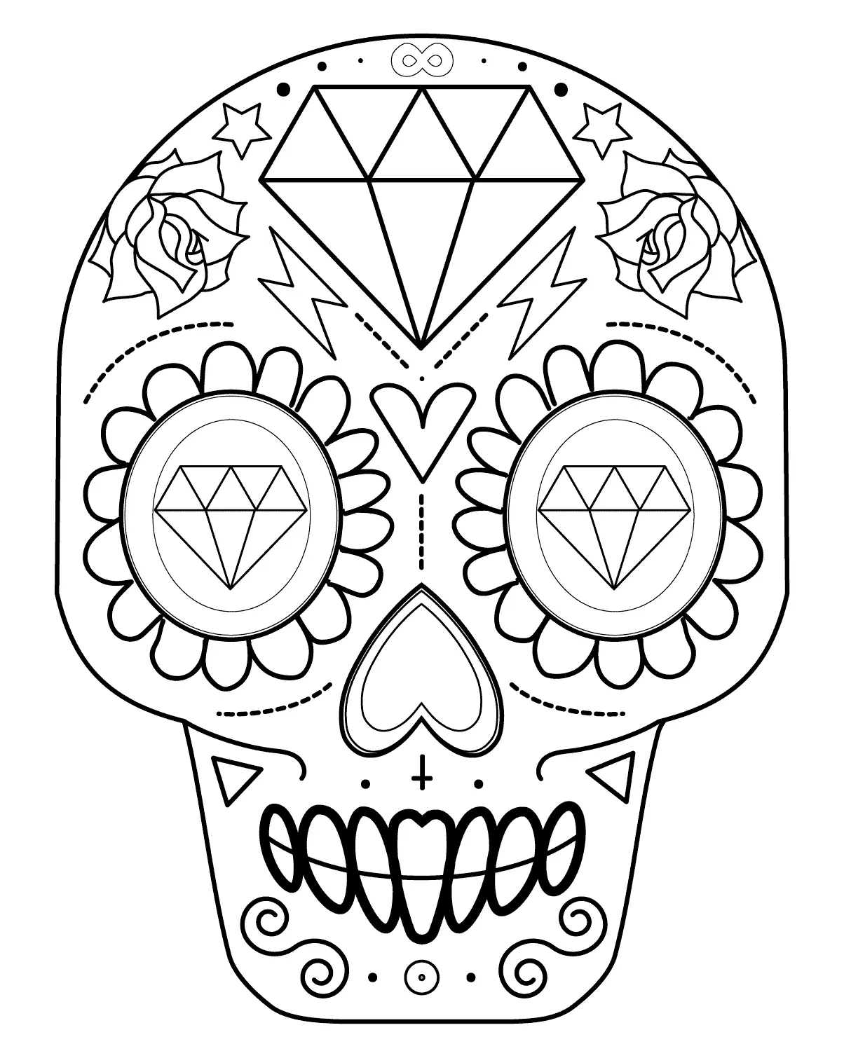 Day Of The Dead Coloring Pages 14