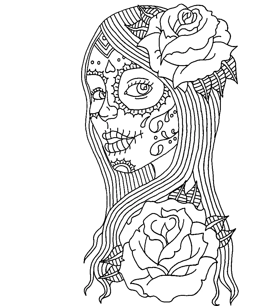 Day Of The Dead Coloring Pages 15