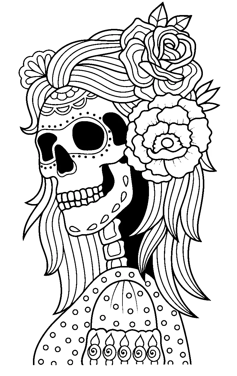 Day Of The Dead Coloring Pages 17