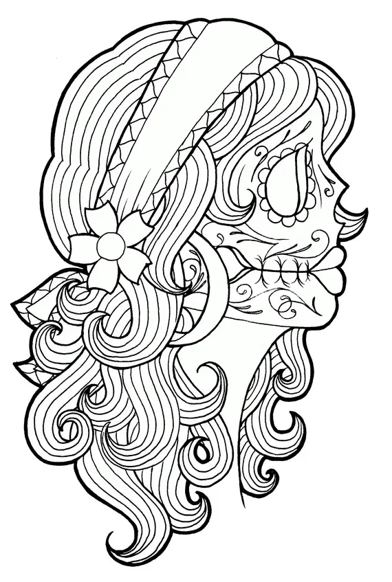 Day Of The Dead Coloring Pages 20