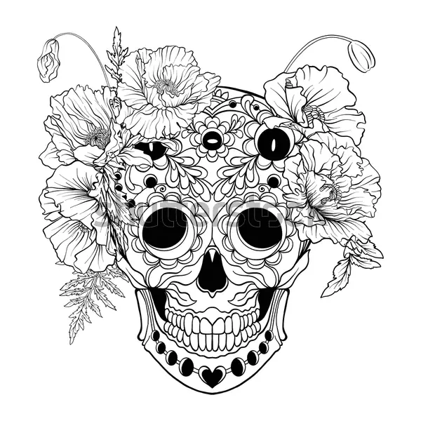 Day Of The Dead Coloring Pages 21