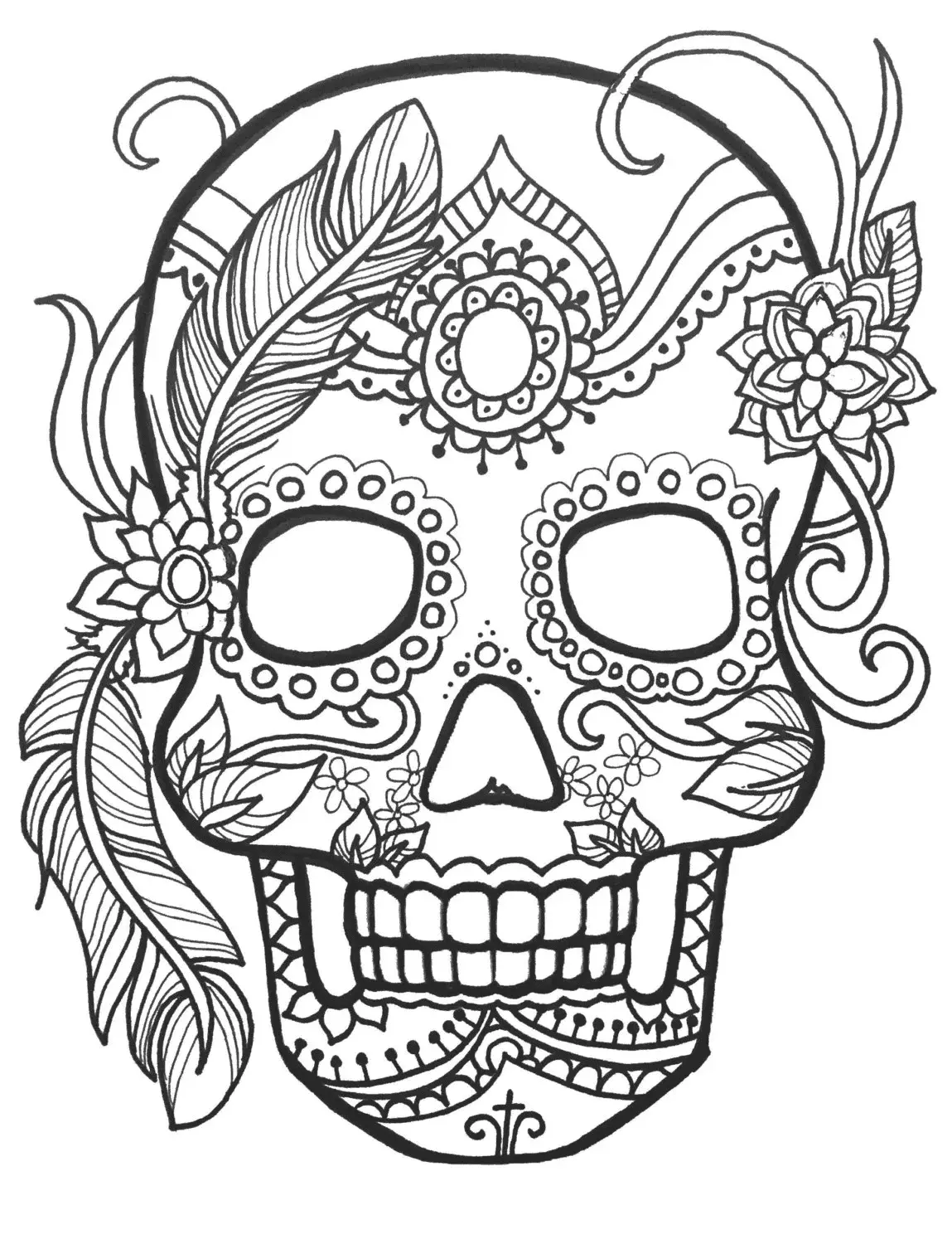 Day Of The Dead Coloring Pages 32