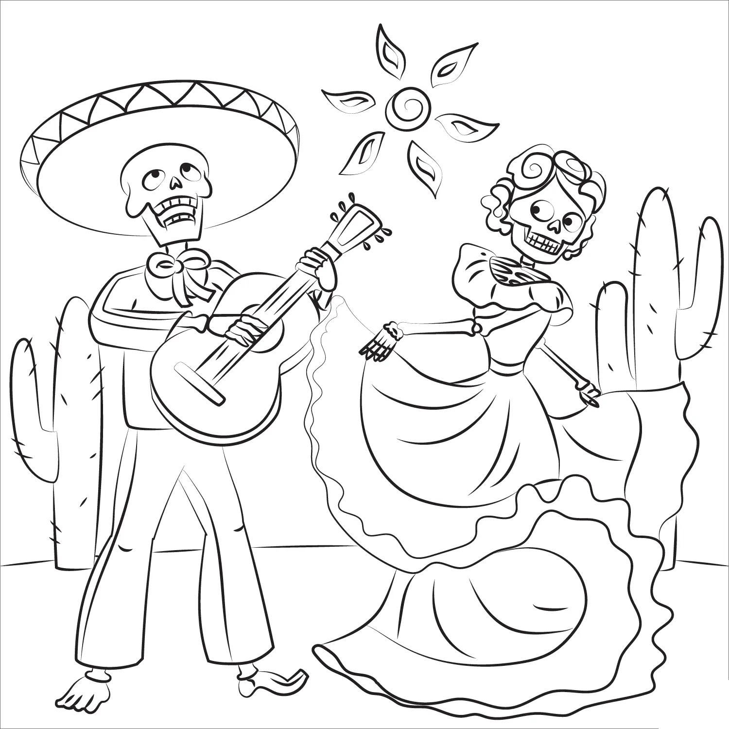 Day Of The Dead Coloring Pages 33