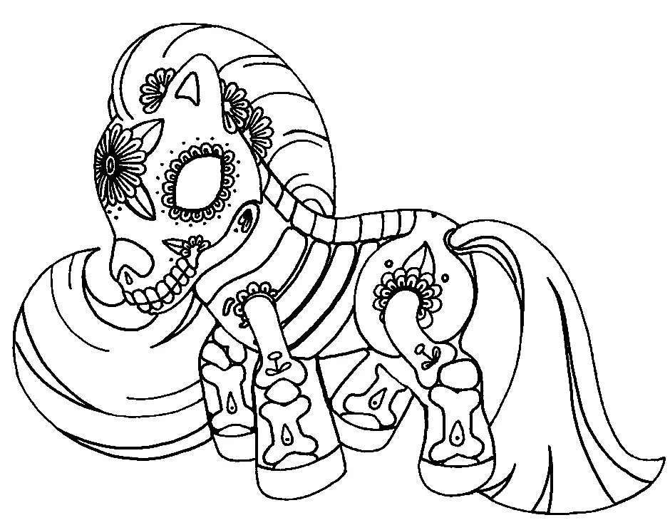 Day Of The Dead Coloring Pages 34