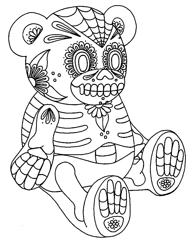 Day Of The Dead Coloring Pages 37