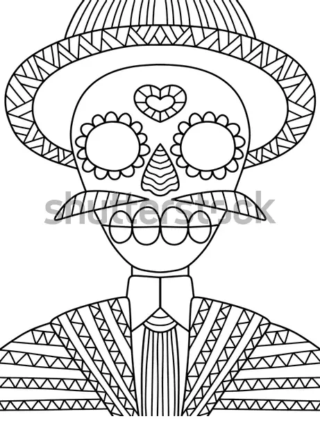 Day Of The Dead Coloring Pages 40