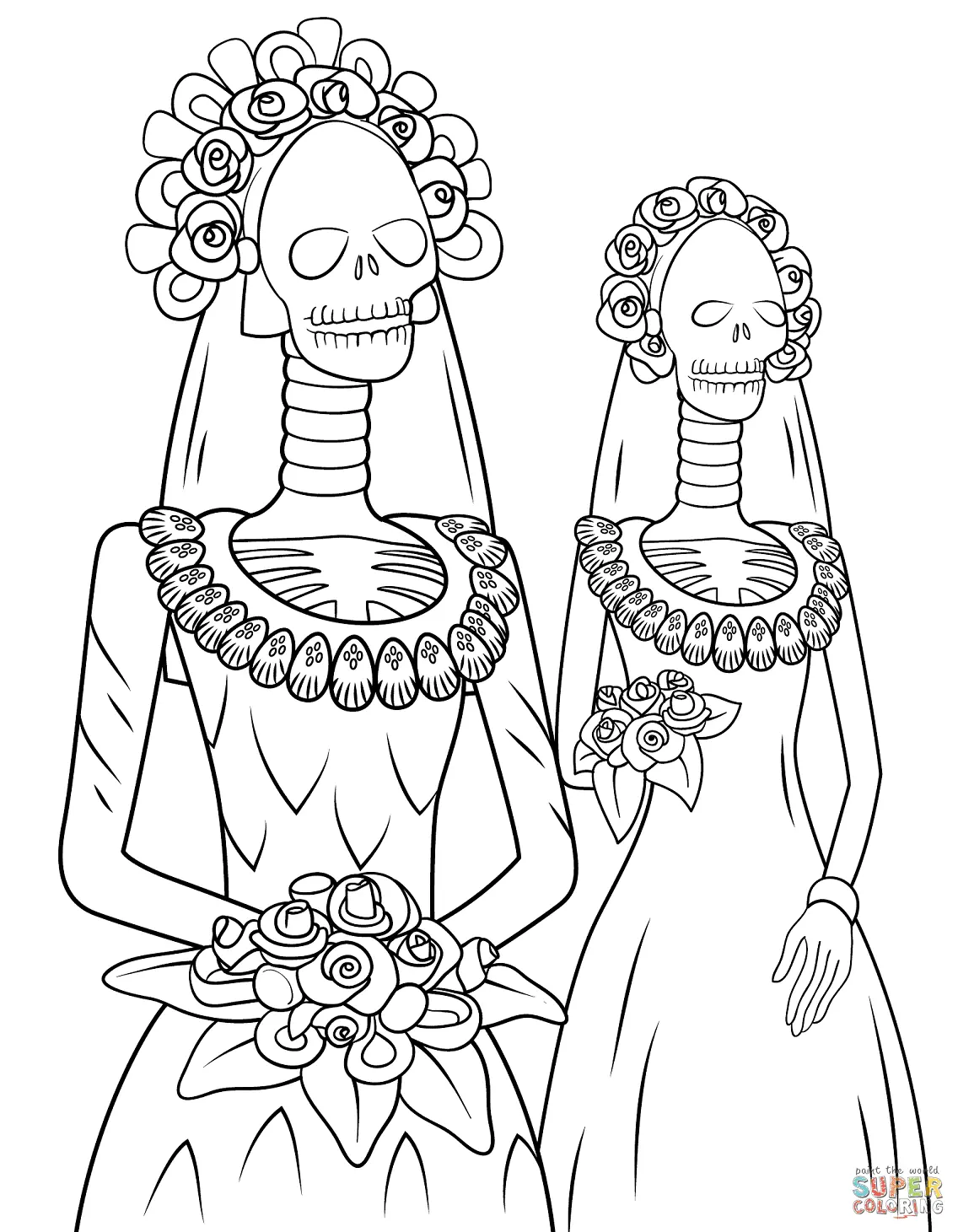 Day Of The Dead Coloring Pages 41