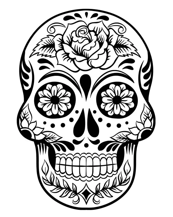 Day Of The Dead Coloring Pages 5