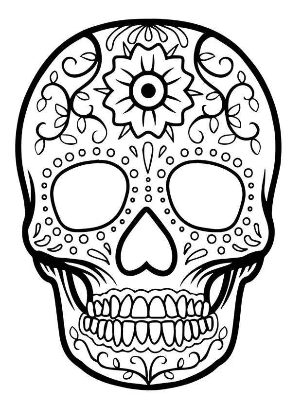 Day Of The Dead Coloring Pages 8