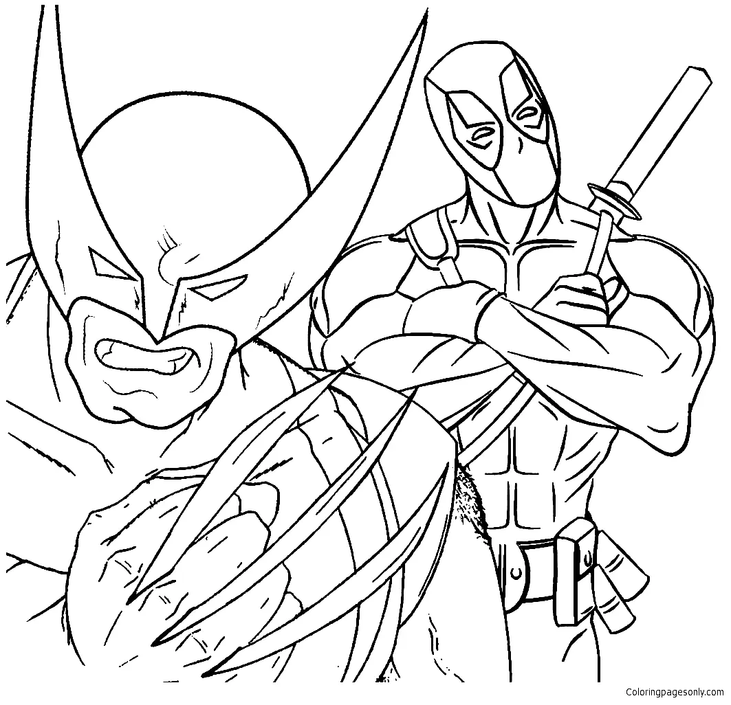 Deadpool Coloring Pages 11