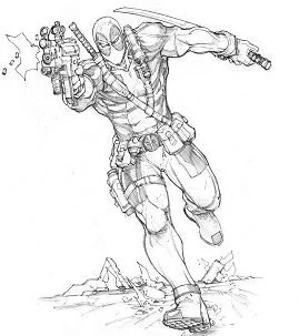 Deadpool Coloring Pages 24