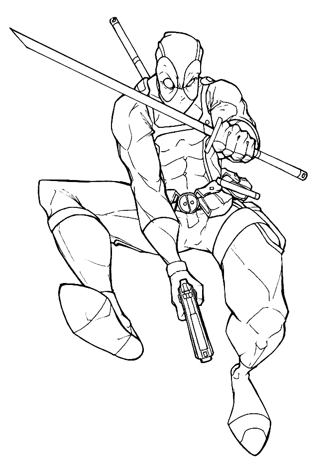 Deadpool Coloring Pages 27