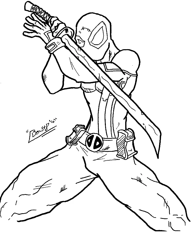 Deadpool Coloring Pages 29