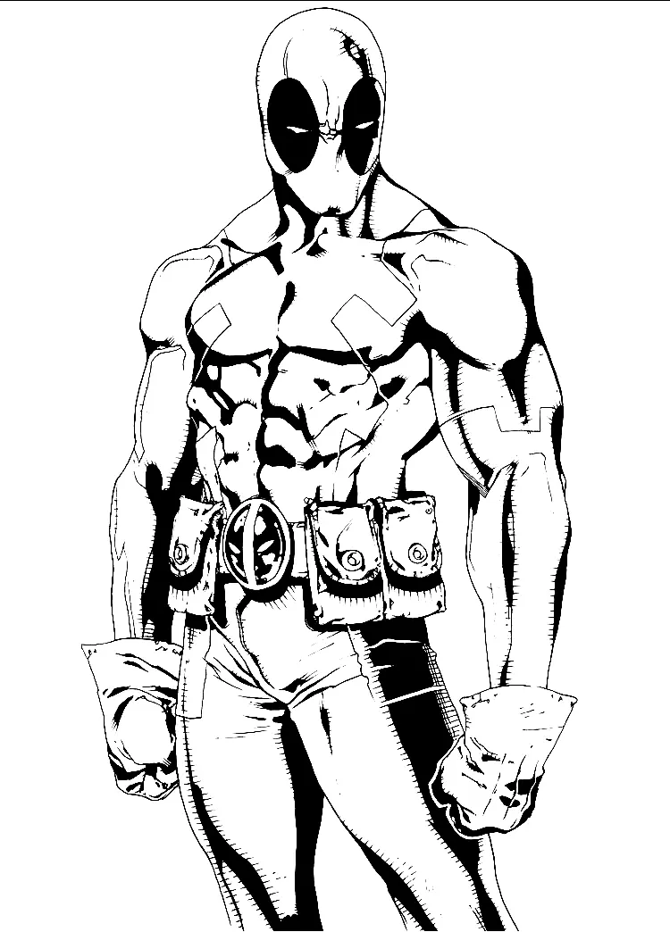 Deadpool Coloring Pages 35