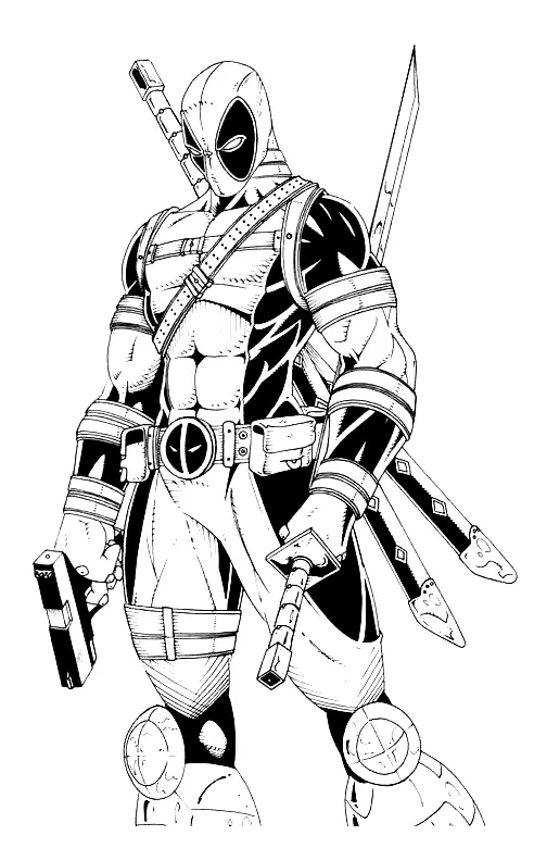 Deadpool Coloring Pages 38