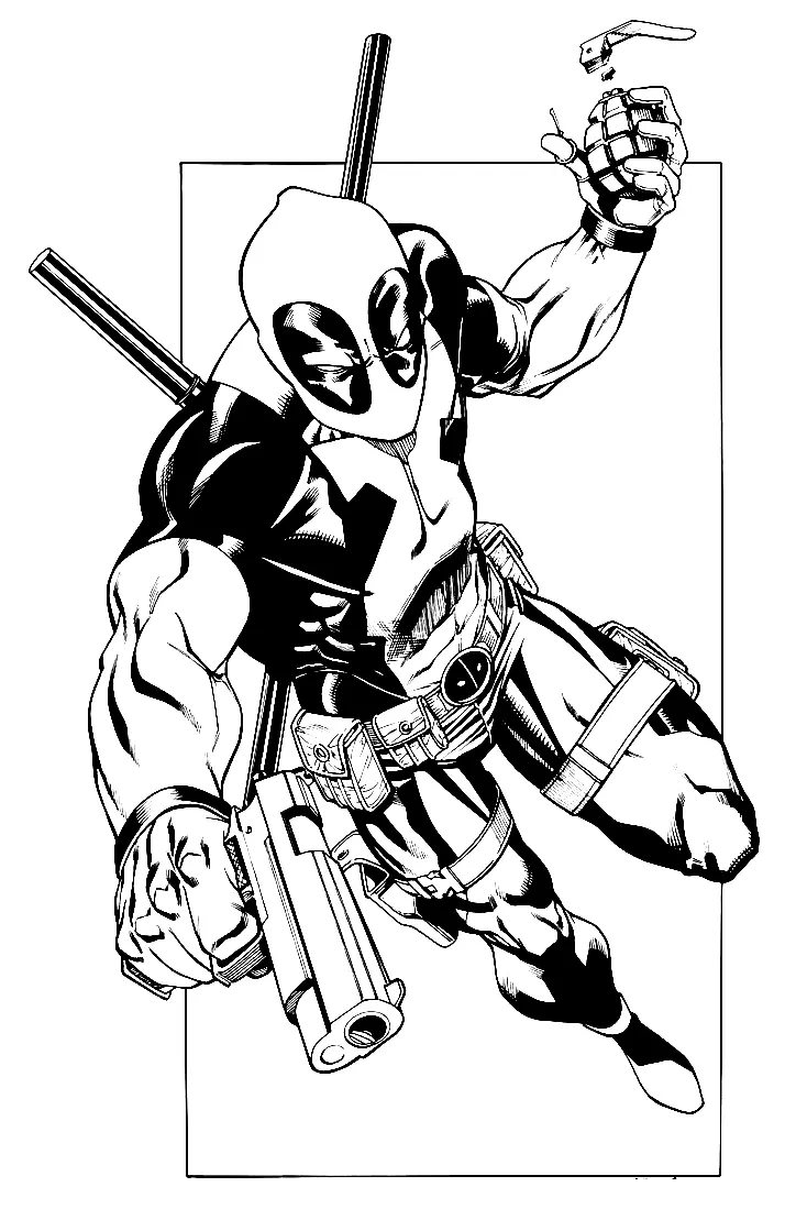 Deadpool Coloring Pages 39